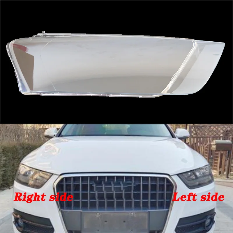 Передние фары для Audi Q3 2010 2011 2012 2013 2014 2015 стеклянная маска крышка лампы прозрачная