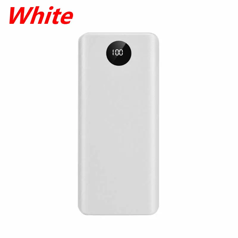 White DIY QC 3.0 Power Bank Case Quick Charge 3.0 External Battery 18650 Fast Charger Box Shell Kit Accessories - Color: White