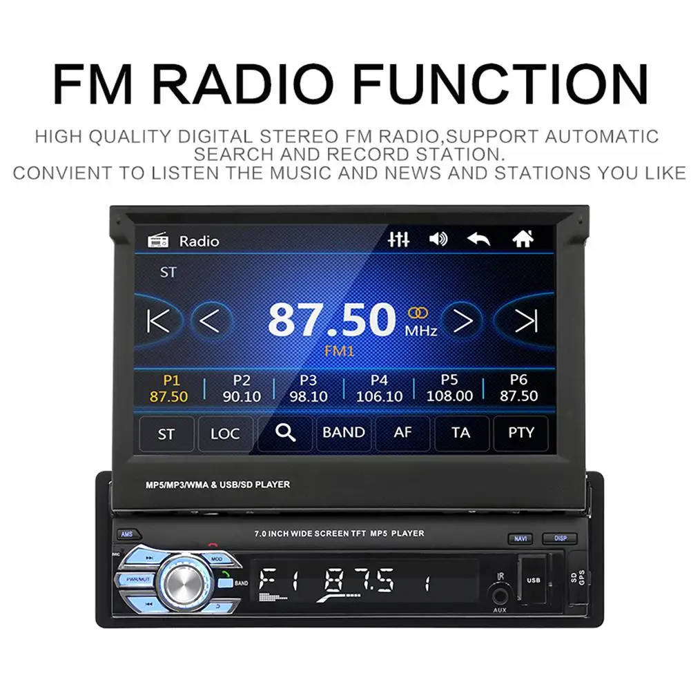 Radio-Navigations Integrated Machine Für Android 8.1 Fabulous funnyfeng 7-Zoll-16G Auto-HD Kondensator Touch Screen 1024 600 Bluetooth Mp5 Stereo-Player