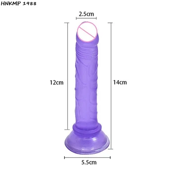 Realistic Dildo Anal Masturbator Sex Toys For Couples Crystal Jelly Dildo Suction Cup Penis Thrusting Dildo Phalos For Women Hot 5