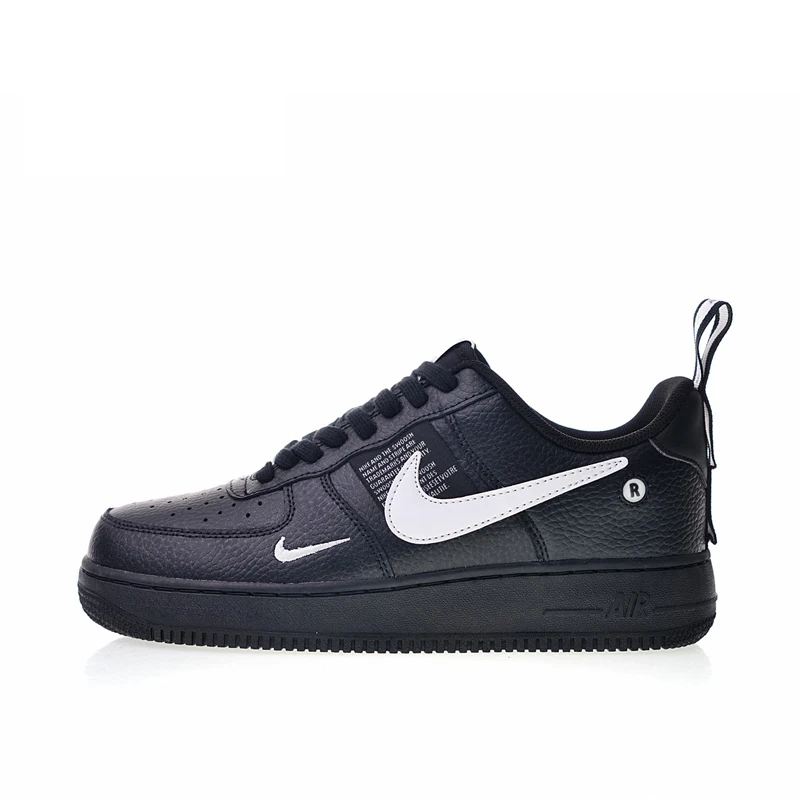 Оригинальные подлинные мужские кроссовки для скейтбординга от Nike Air Force 1 07 LV8, легкие сбалансированные спортивные уличные кроссовки AJ7747 - Цвет: AJ7747-001