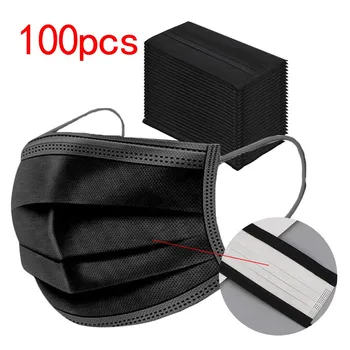 

Face mascarillas Proof Protect Face Mouth Cover Outdoor Youre Meltblown 100 Pcs Black For Head Eye Faces Protection