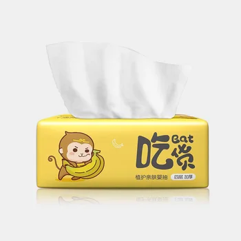 

10 Packs 4 Layers Cartoon Monkey Baby With Paper Native Bamboo Pulp Household Napkin Paper Toilet Tissue Home Bath Paper Towels