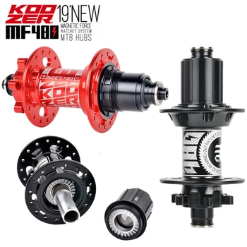 

KOOZER MF480 Front Rear Hub Set 2/4 Bearing 24T Ratchet 32 Holes Quick Release Thru Axle Mountain Bike Hubs for 8 9 10 11S