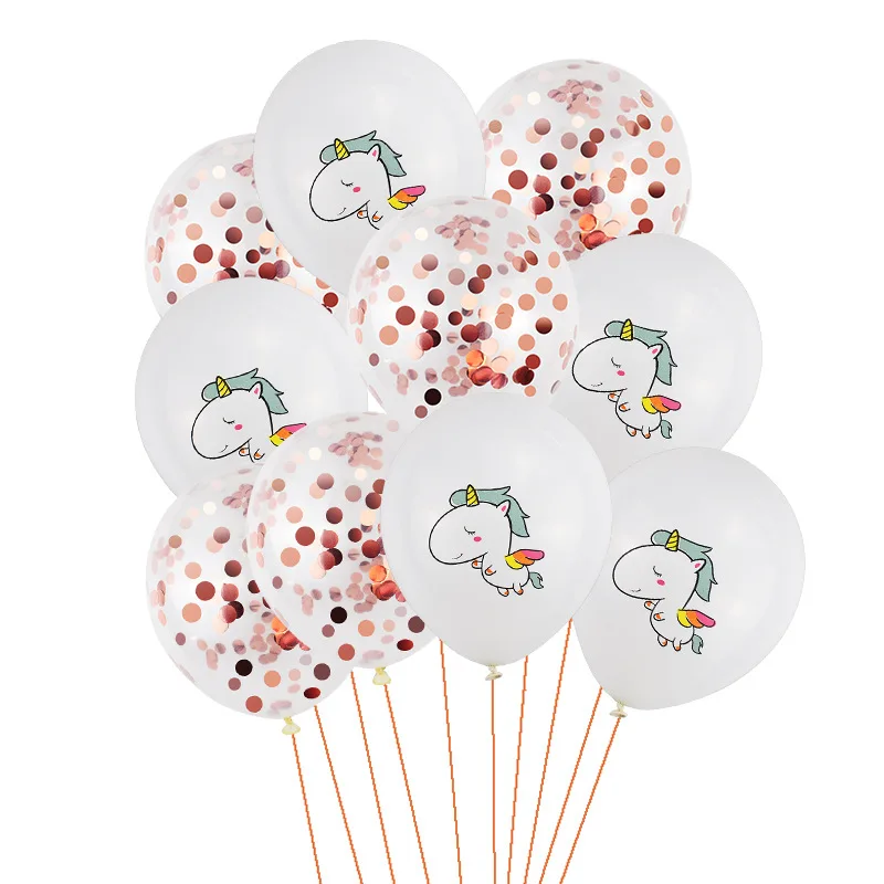 12-дюймовый Единорог День рождения резиновые воздушные шары Свадебные украшения детей украшения вечерние аксессуары набор кистей с ручкой в форме единорога