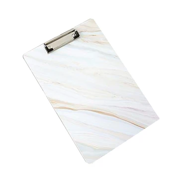 

1 Pcs Cute A4 Marble Series Clipboard File Folder Stationary Board Hard Board Writing Plate Clip Document File Folders Gifts Whi