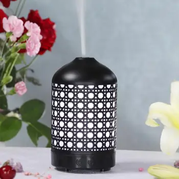 

Metal Air Humidifier Aromatherapy Essential Oil Diffuser Mist Maker 7 Color Light Change Lamp For Home Office