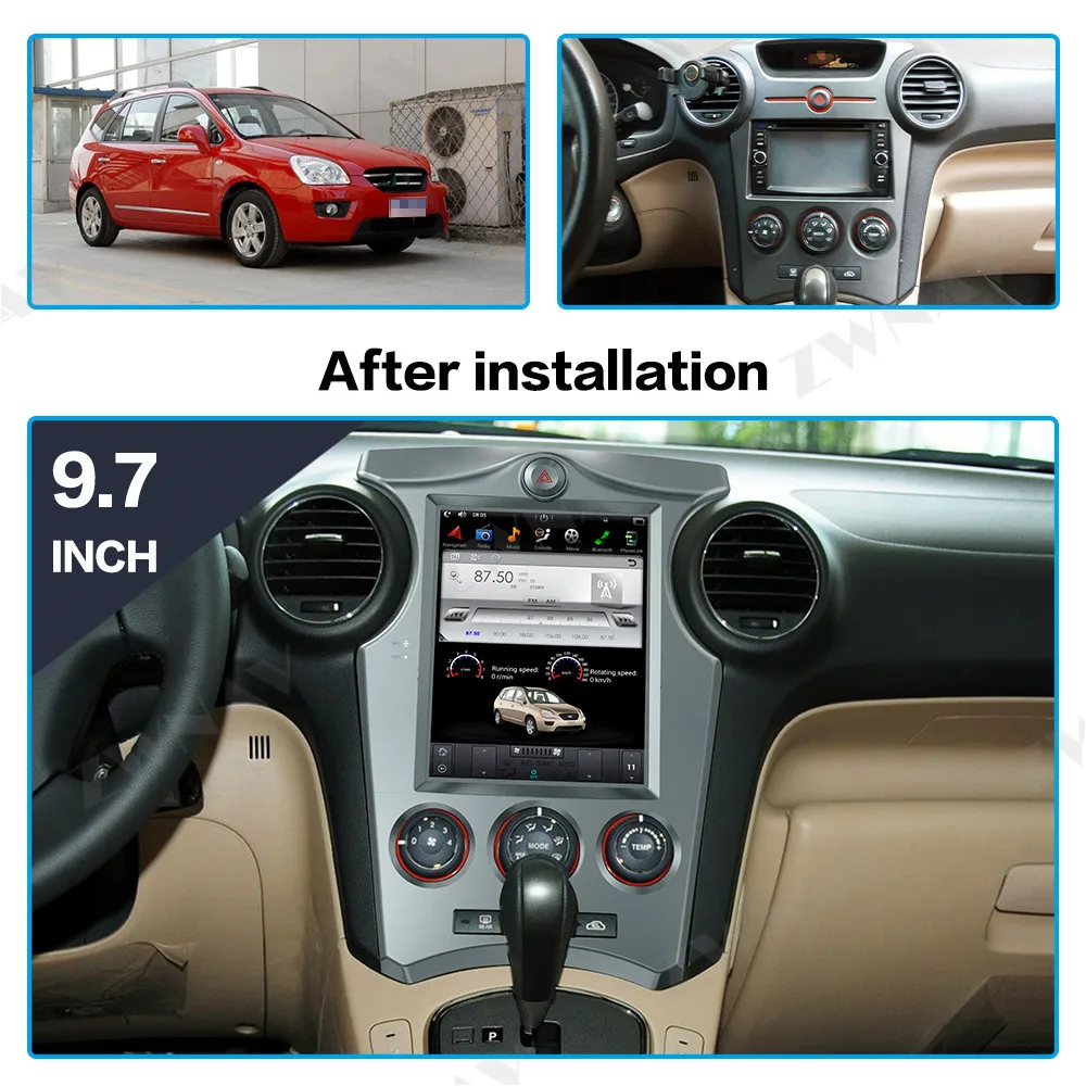 Verticl Tesla стиль Android 8,1 автомобильный dvd мультимедийный плеер для KIA CARENS 2007-2012 Автомобильный gps навигатор Аудио Радио стерео карта головное устройство