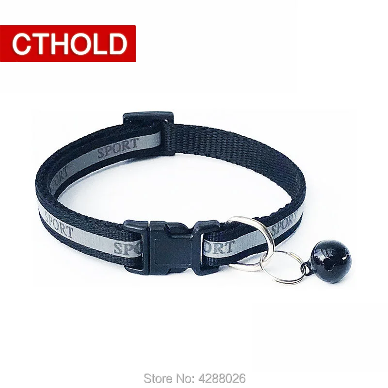 CTHOLD 100 шт./лот светоотражающий спортивный декоративный ошейник для животных 1,0 см ошейник с колокольчиками для маленьких средних собак шеи регулируемый безопасный щенок