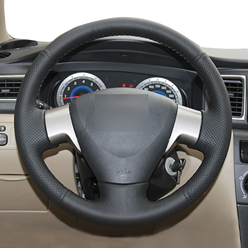 Ручная работа, черная искусственная кожа PU, покрытие рулевого колеса для Toyota Corolla 2009-2013 Matrix 2009-2010 Auris 2007-2009