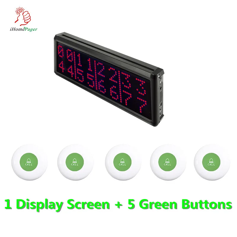 

High Quality Wireless Call Button System Table Pager Service with Display Receiver Restaurant Cafe Auto 4S Shop Hospital
