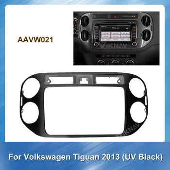 

for Volkswagen Tiguan 2013 2 DIN Car Stereo DVD Radio Fascia UV Black Audio Player Panel Adapter Frame Dash Mount Installation