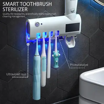 

UV Toothpaste Squeezer Toothbrush Holder Toothbrush Disinfection Uv Disinfection Portable Toothbrush Sterilizer Bathroom