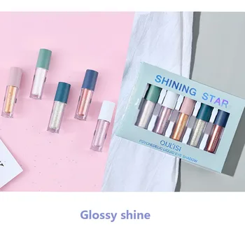 

5pcs/set Shimmer Liquid Eyeshadow Long Lasting Waterproof Brighten Glitter Eye Shadow Cosmetic Eye Makeup 3.2g*5