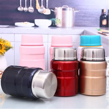 

Creative Portable Stainless Steel Smoldering Pot Vacuum Insulation Soup Braised Cup with Spoon