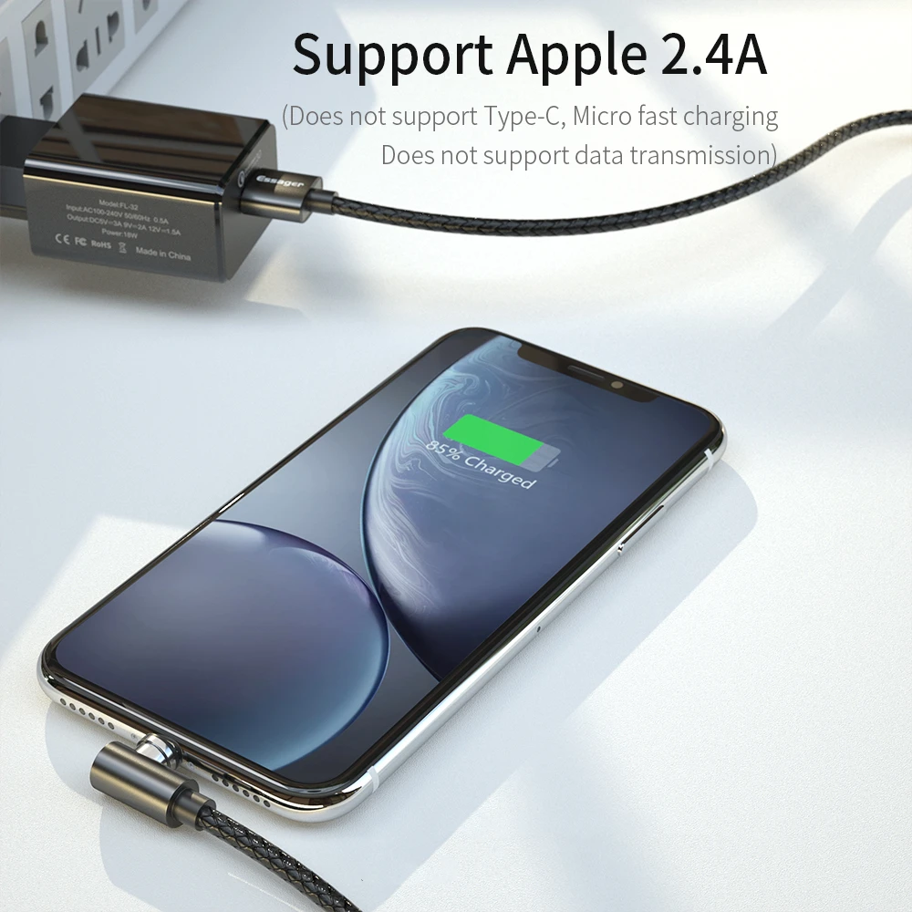 Магнитный кабель Essager mi cro usb type C адаптер зарядное устройство для iPhone 11 XS Xiaomi mi 9 Red mi кабель Быстрая зарядка Магнитный шнур для телефона