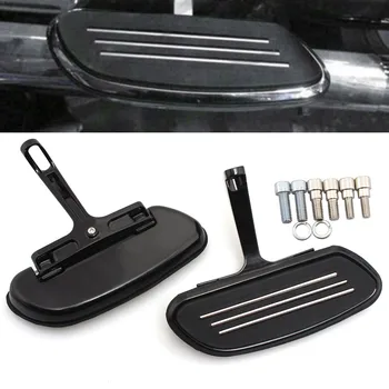 

Moto Black Streamliner Passenger Footboard Foot Pegs w/ Supports For Harley Touring Street Glide Road Glide Custom 1993-2020