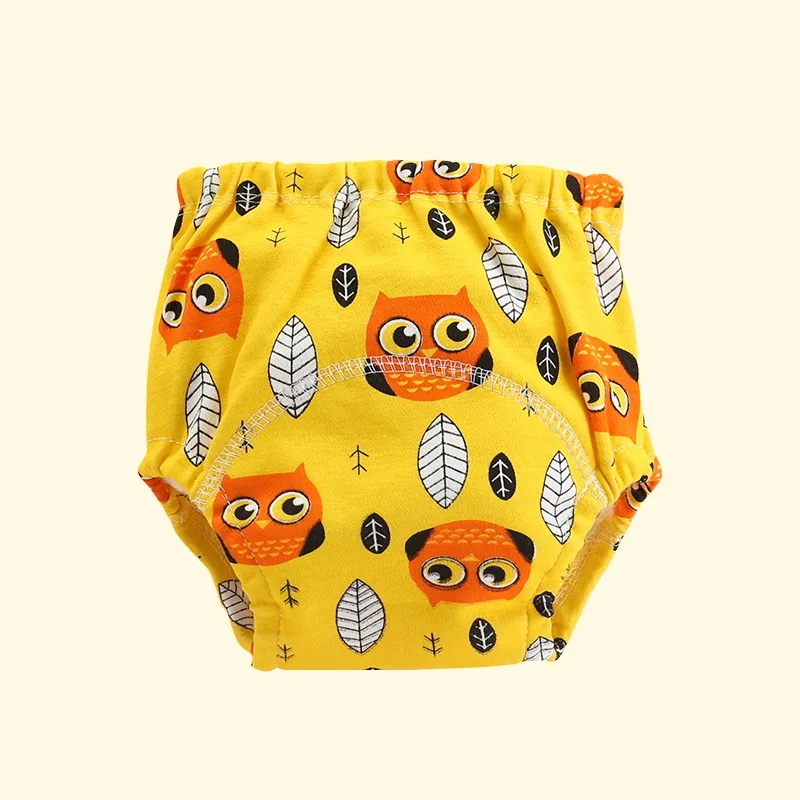 Новые хлопковые моющиеся детские подгузники с рисунком из мультфильма; высококачественные удобные детские брюки с карманами; Герметичные брюки для учебы