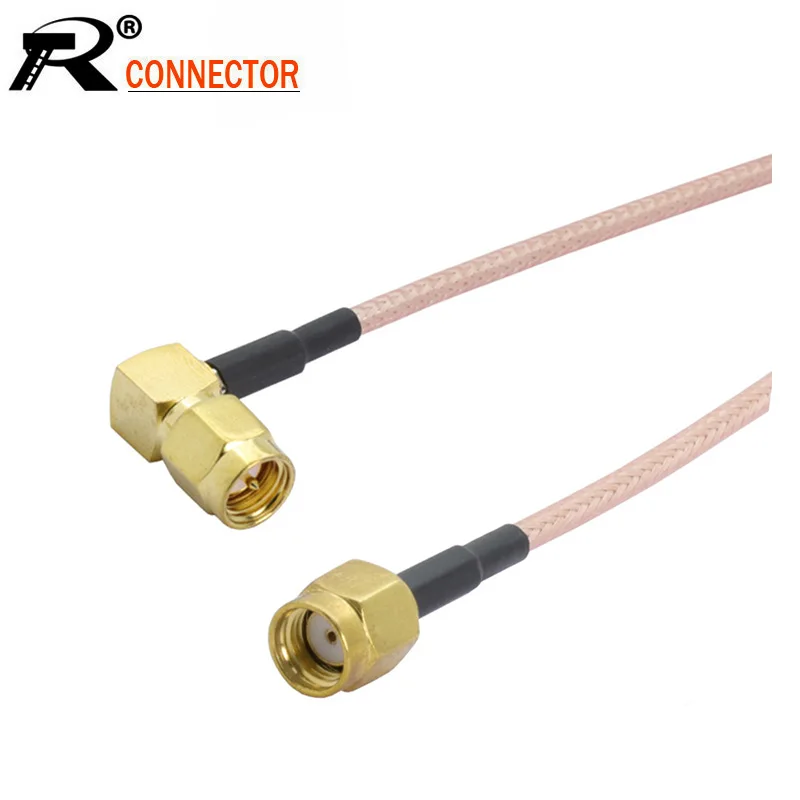 100 шт./лот RP SMA штекер правый угол разъем кабель RG316 Pigtail в сборе к 15 см/50 см/100 см|sma