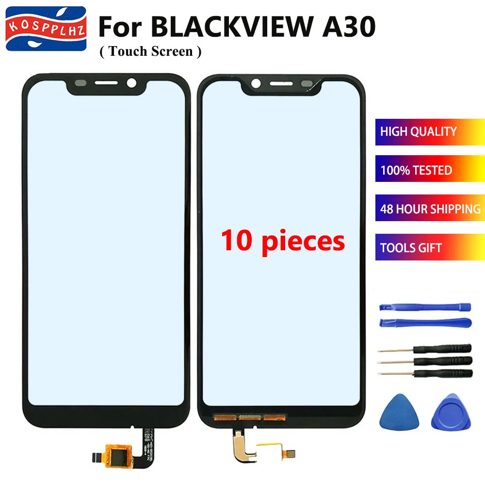 10 шт. Новинка для Blackview A30 сенсорный экран Сенсорное Стекло сенсорный экран со стеклянной панелью объектив+ инструменты и лента
