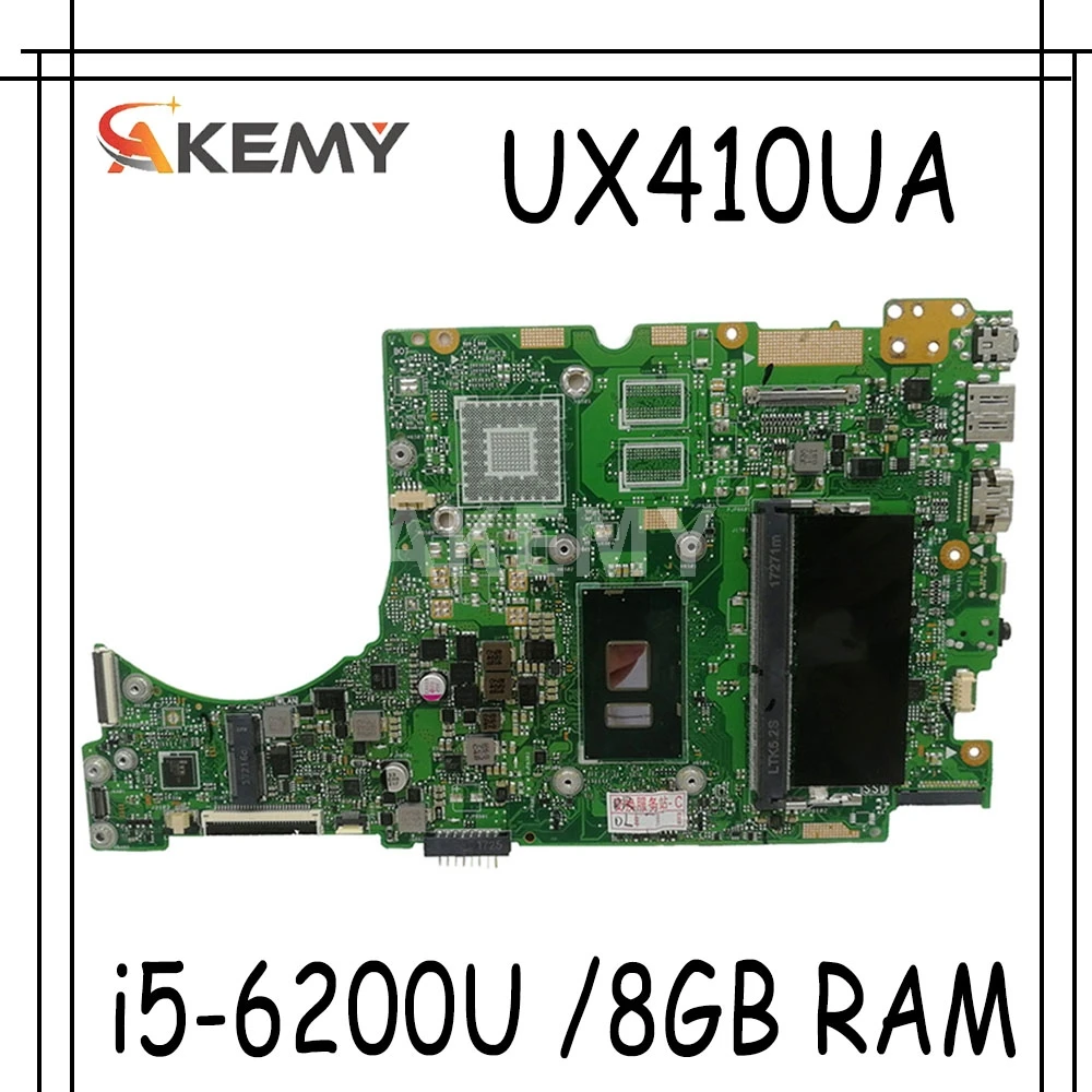  UX410UA Motherboard For ASUS UX410UQ UX410UQK UX410UV UX410U RX410U Laotop Mainboard with I5-6200/6198U CPU 8GB RAM | Компьютеры и