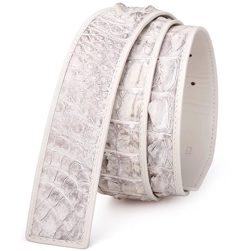 6360Y2White-3.8cm Ремни для мужчин на каждый день высокого качества в винтажном стиле мужской ремень черная кожа крокодила ремни мужские без пряжки ремень известного бренда, без букле homme 6132 - Цвет: 6360Y2White-3.8cm