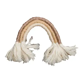 

Nordic Simple Rainbow Handmade Weaving Ornament Kids Bedroom Wall Hanging Decor R9UE