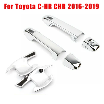 

New Arrival High Quality ABS Chrome Smart Front Door Handle Covers Trim For Toyota C-HR CHR 2016-2019