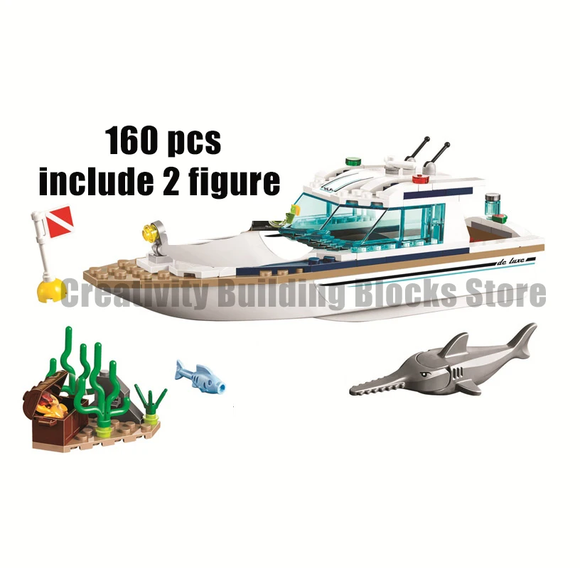 

New 11221 creator city building block underwater searcher creative building block model set toy birthday gift for children