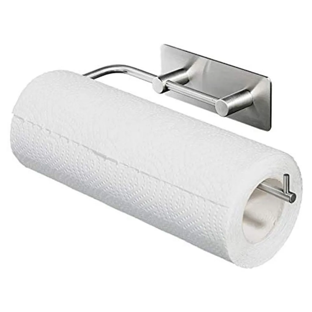 Black Towel and Toilet Roll Holder Set Bathroom  Set 3 Piece,Self Adhesive-3M. 