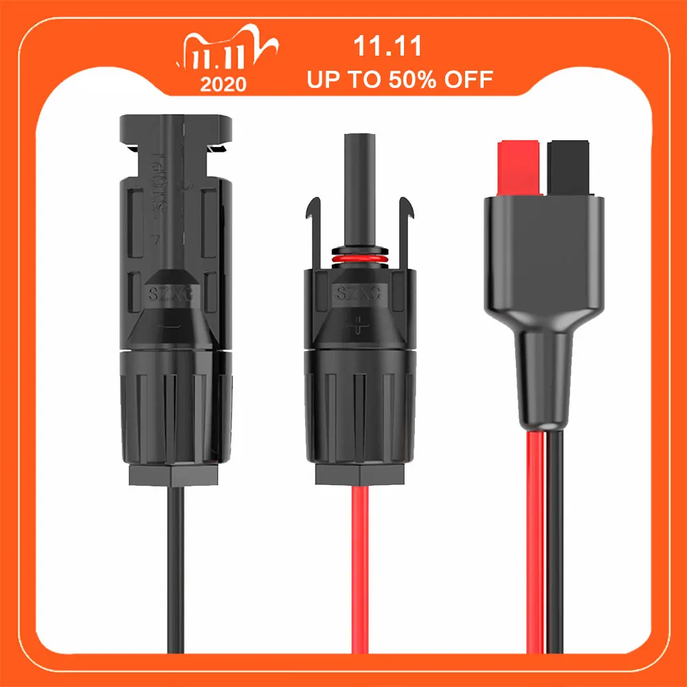 

Portable Power Station Extension Solar Charging Cable Portable Generator Extension Charging Cable Charging from Solar Panel.
