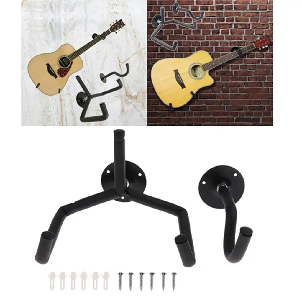 2pcs/set Horizontal Guitar Wall Mounted Holder for Electric Guitar Bass Ukulele Slat Wall Display Rack Support 2pcs/set Horizontal Guitar Wall Mounted Holder for Electric Guitar Bass Ukulele Slat Wall Display Rack Support