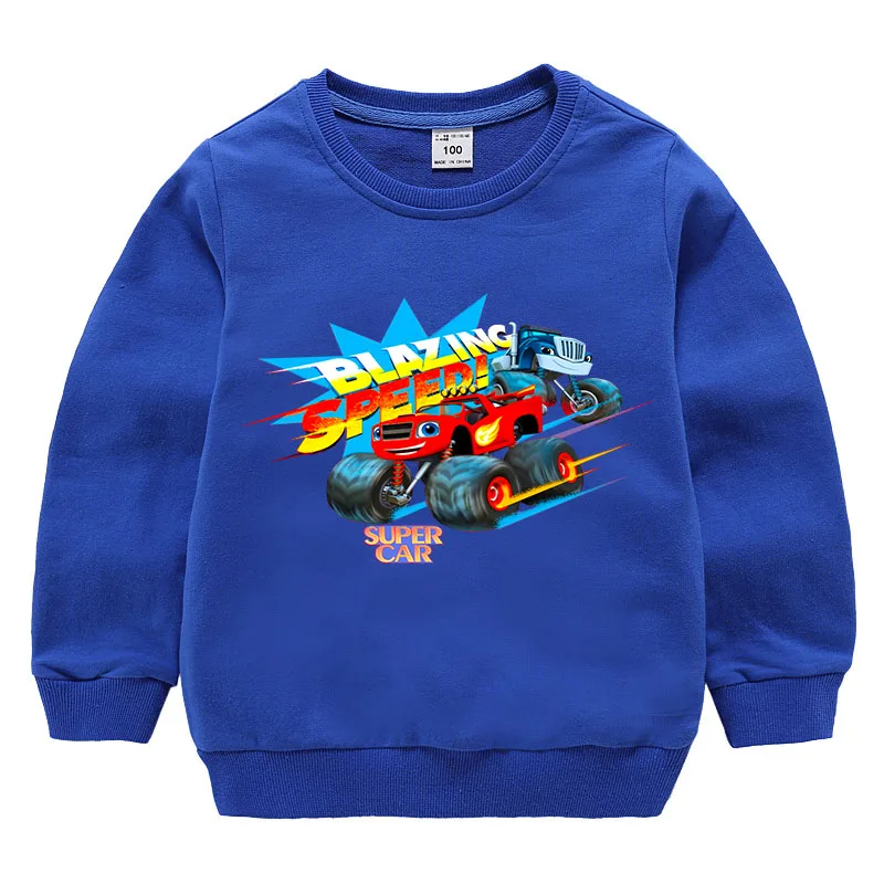 Autumn Children's Blaze and The Monster Machines Clothes Baby Boys Sweatshirts 2-10Years Kids Hoodies Tops kids hoodie sweatshirts
