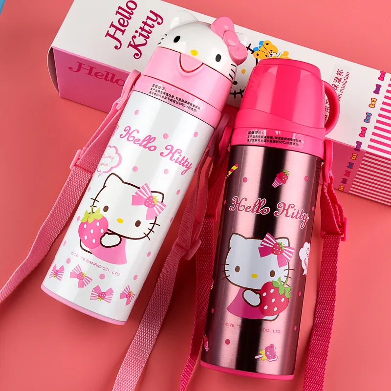 Hello kitty, детская Изолированная чашка, милая чашка принцессы с крышкой, чайник, стеклянный 3753 для молодых студентов