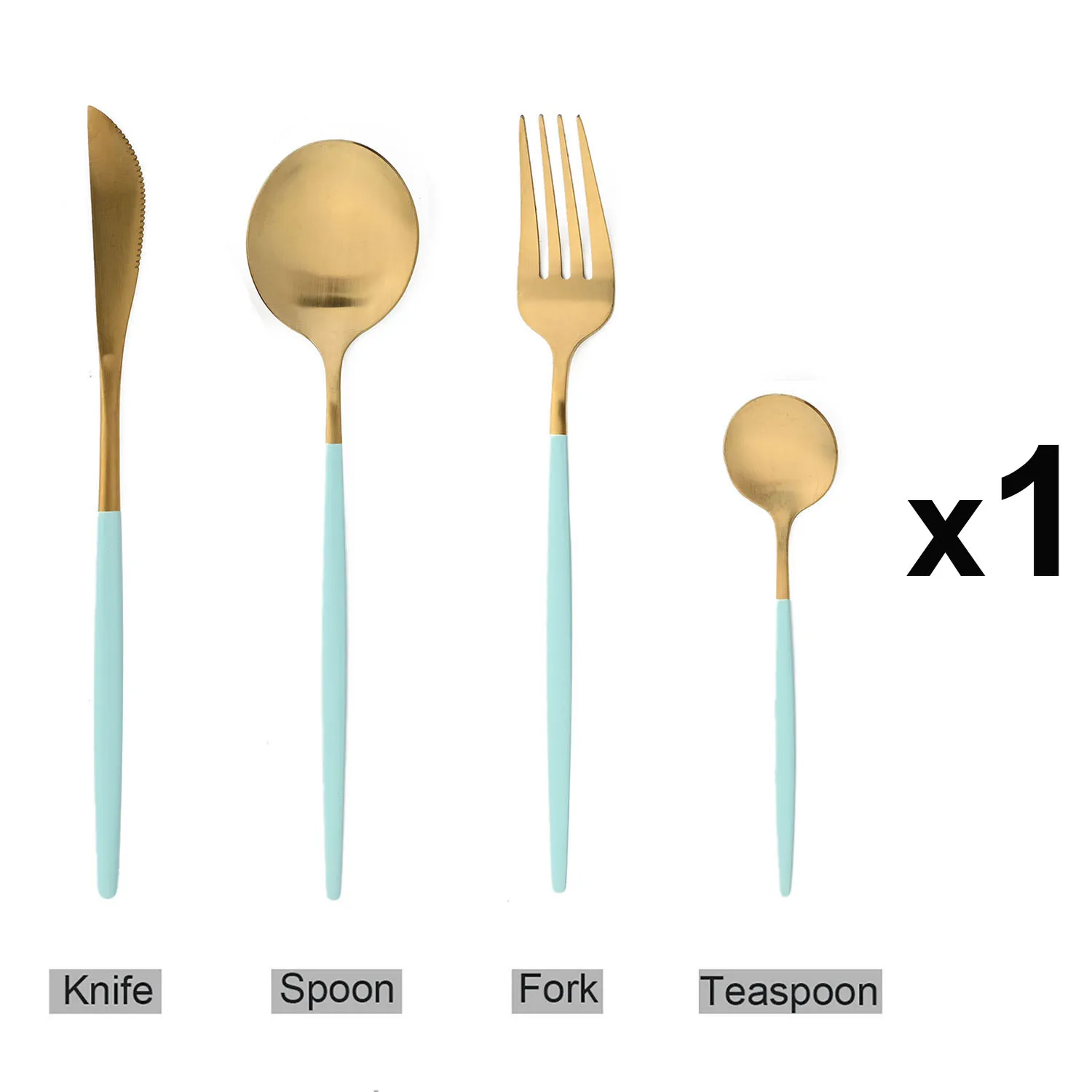 4Pcs Mint Gold