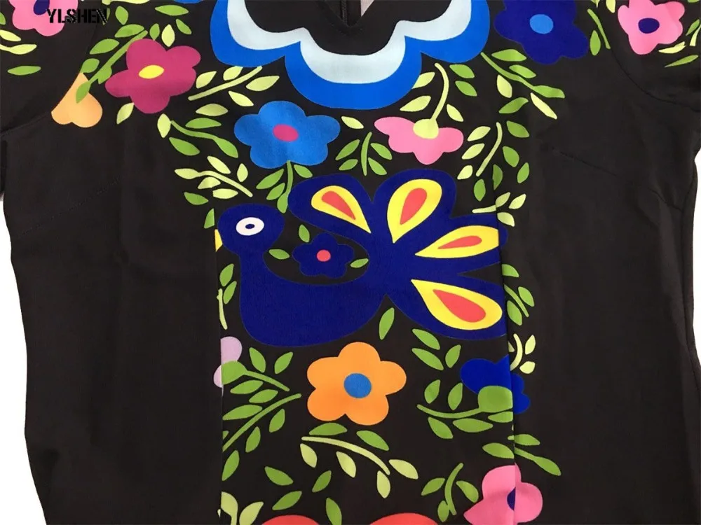 Autumn African Dresses for Women 2019 News Fashion Robe Long Dress Floral Print Bazin Vestidos Dashiki Party African Clothes 06