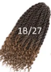 Aisi Hair Faux locs CURLY, вязанные крючком косички, Омбре, плетеные волосы, объемные, вязанные волосы, синтетические волосы для женщин и девушек - Цвет: 1B/27HL