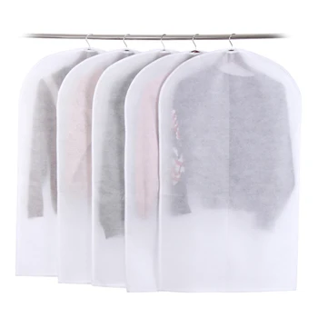 

Non-woven Fabric Suit Coat Dust Cover Closet Wardrobe Storage Bag Clothing Hanging Dust Bag Dustproof Cloth Cover Bag Organizer