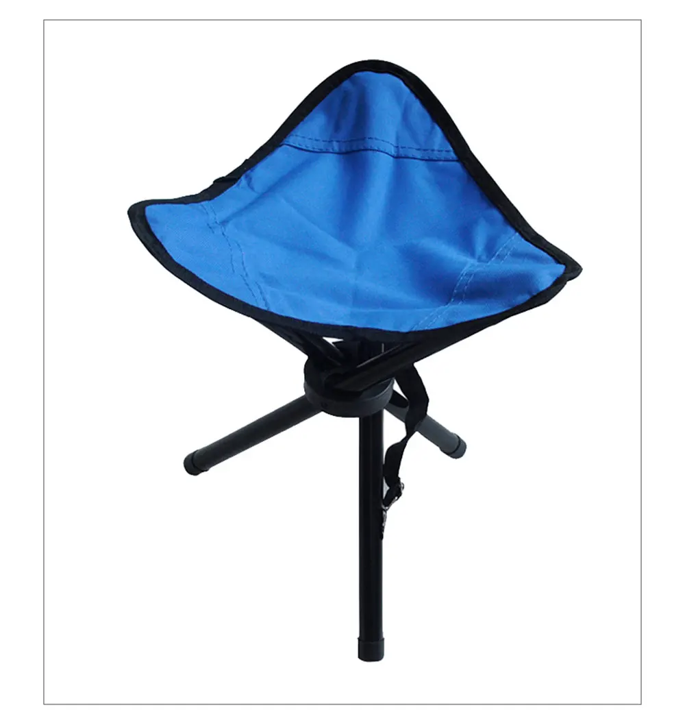 Outdoor Portable Camping Furnishings Fishing Chair Three Feet Beach Chair Foldable Tripod Stool Chair Garden Picnic Chair Small