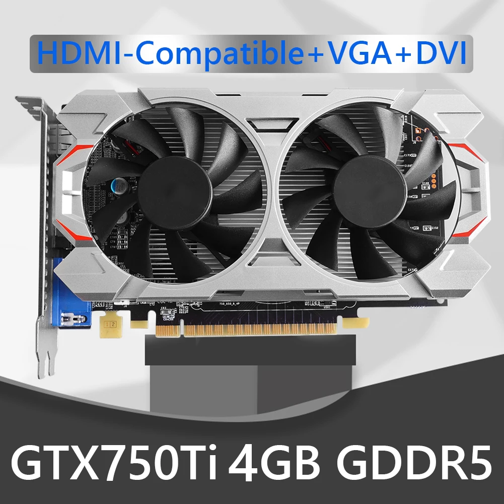 GTX750Ti 4G 128bit GDDR5 NVIDIA низкошумная настольная графическая карта PCI-Express 2 0 HD игровые