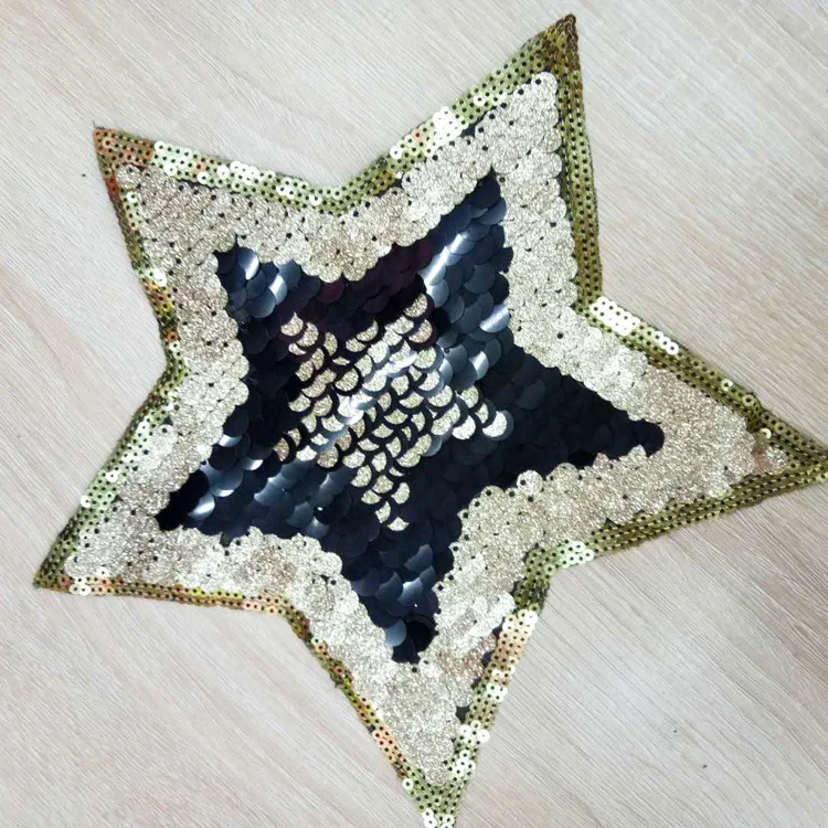 Аксессуары для одежды новая мода пятиконечная звезда яркий экран вышитые бусины