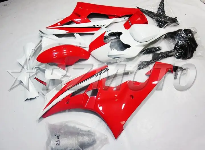 Новые ABS полные комплекты обтекателей подходят для YAMAHA YZF-R6 2006 2007 Обтекатели набор YZF1000 YZF R6 06 07 корпус инжектора части красный белый