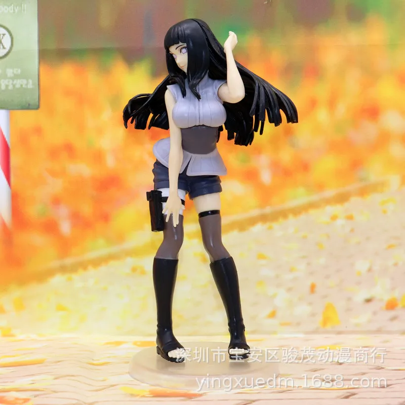 16 Cm Desenho Animado Naruto Girls Hyuga Hinata Uzumaki Passo Twin Lion  Fists PVC A￧￣o Figura Anime Doll Modelo De $106,52