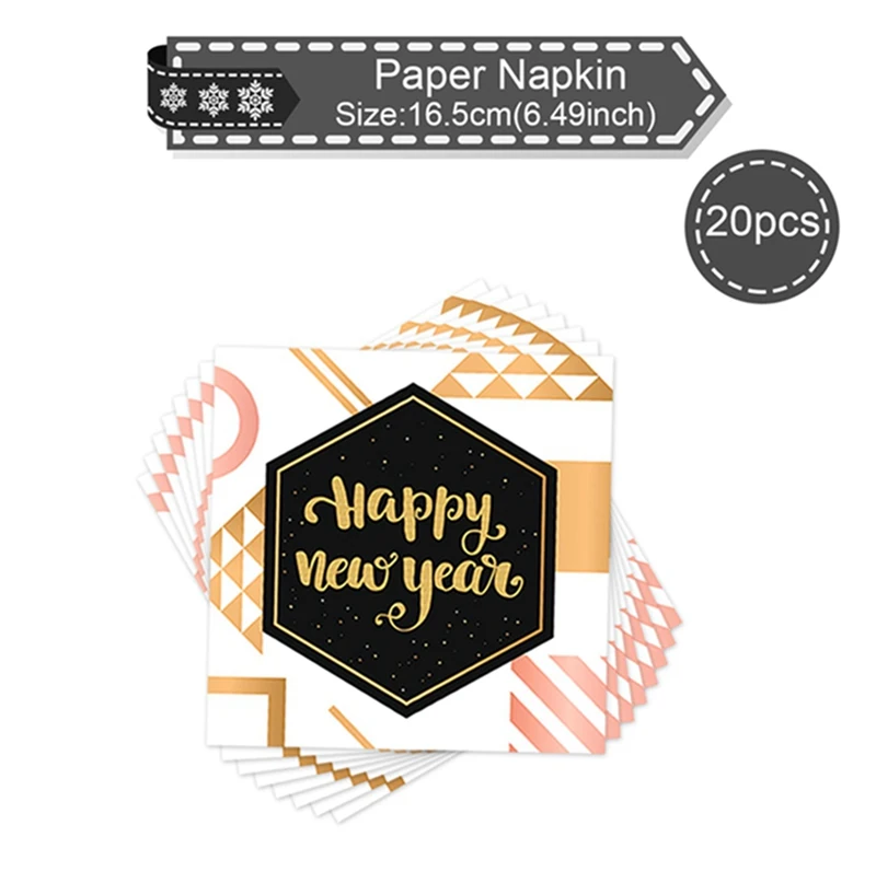 20PC Paper Napkin Новогодняя посуда, Рождественская посуда, Рождественская посуда, кухонный декор, Рождественский Декор для домашнего стола, Рождественский Декор - Цвет: 20PC Paper Napkin