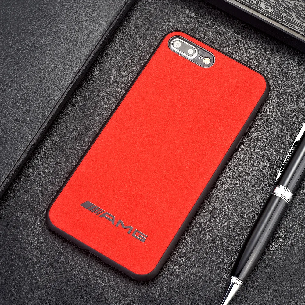 Взрывной замшевый мягкий чехол для iPhone 6, 6 S, 7, 8 plus, X, XR, XS, MAX, 11 pro, Металлический патч, роскошный автомобильный кожаный чехол для телефона - Цвет: 02