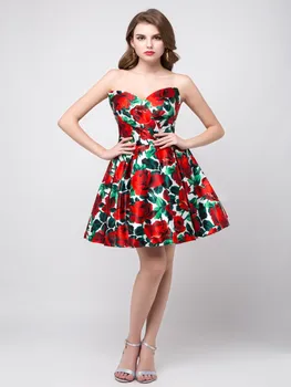 

Kesna Evening Dresses Short Simple Party Gown Flowers Satin Prom Dress 2020 New Elegant Formal Dresses Beach Dress