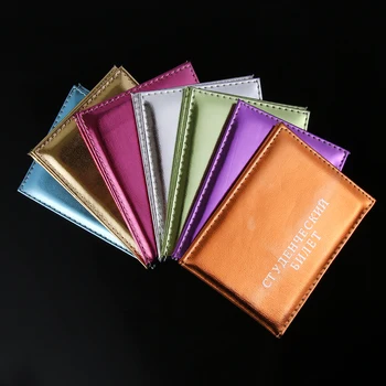 

Hot New Unisex Fashion Russian Student ID Card Cover Protection Students Certificate Card Case ID Litchi Pattern Case