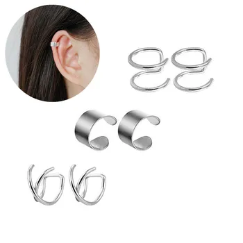 

6Pairs/Set Ear Cuff Punk Rock Ear Clip Cuff Wrap Earrings No Piercing Earring Fake Cartilage Wrap Jewelry
