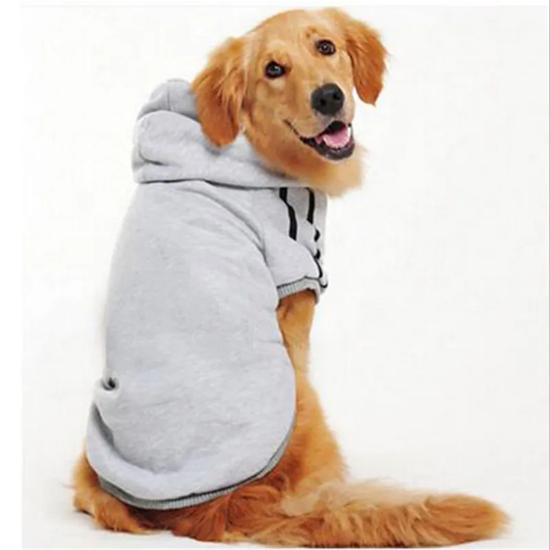 Для питомцев, зимний, теплый флисовое пальто с капюшоном для маленьких больших собак, полосатые костюмы для чихуахуа, куртки, товары для домашних животных