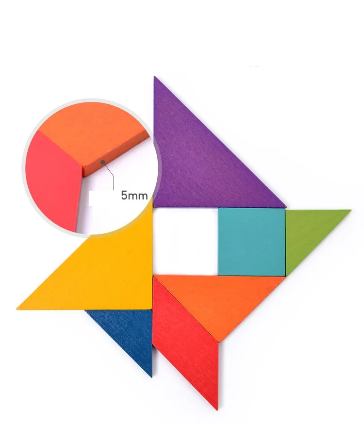 Tangram деревянная головоломка Обучающие Развивающие игрушки для детей дошкольного возраста детские игрушки игры логическая игра интеллект воображение